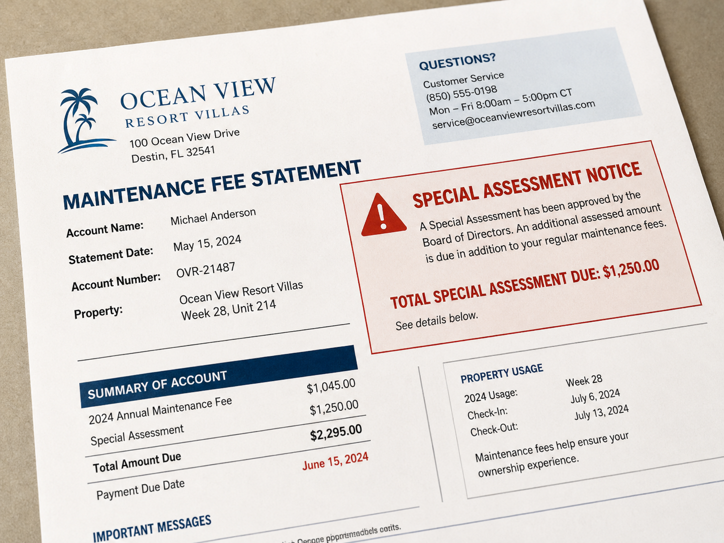 Maintenance Bill